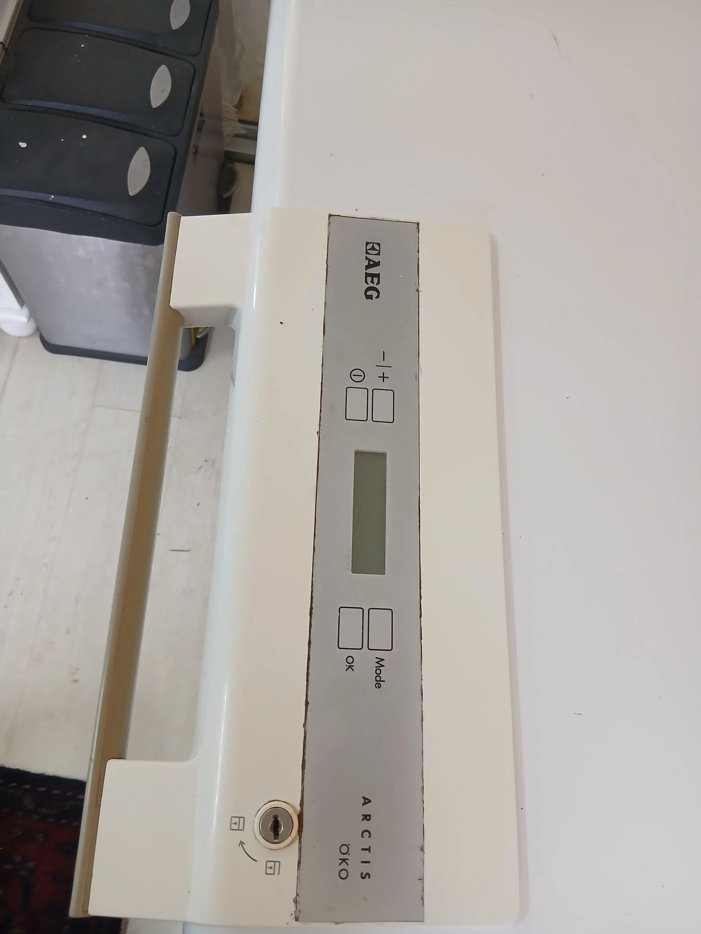 AEG Arctis chest freezer control panel with digital display