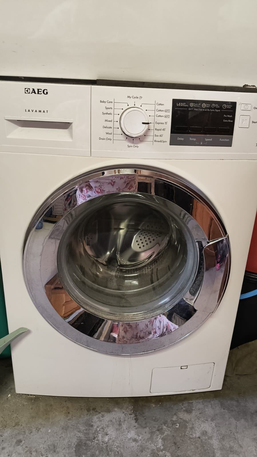 AEG Lavamat washing machine front-loader in a Gauteng home