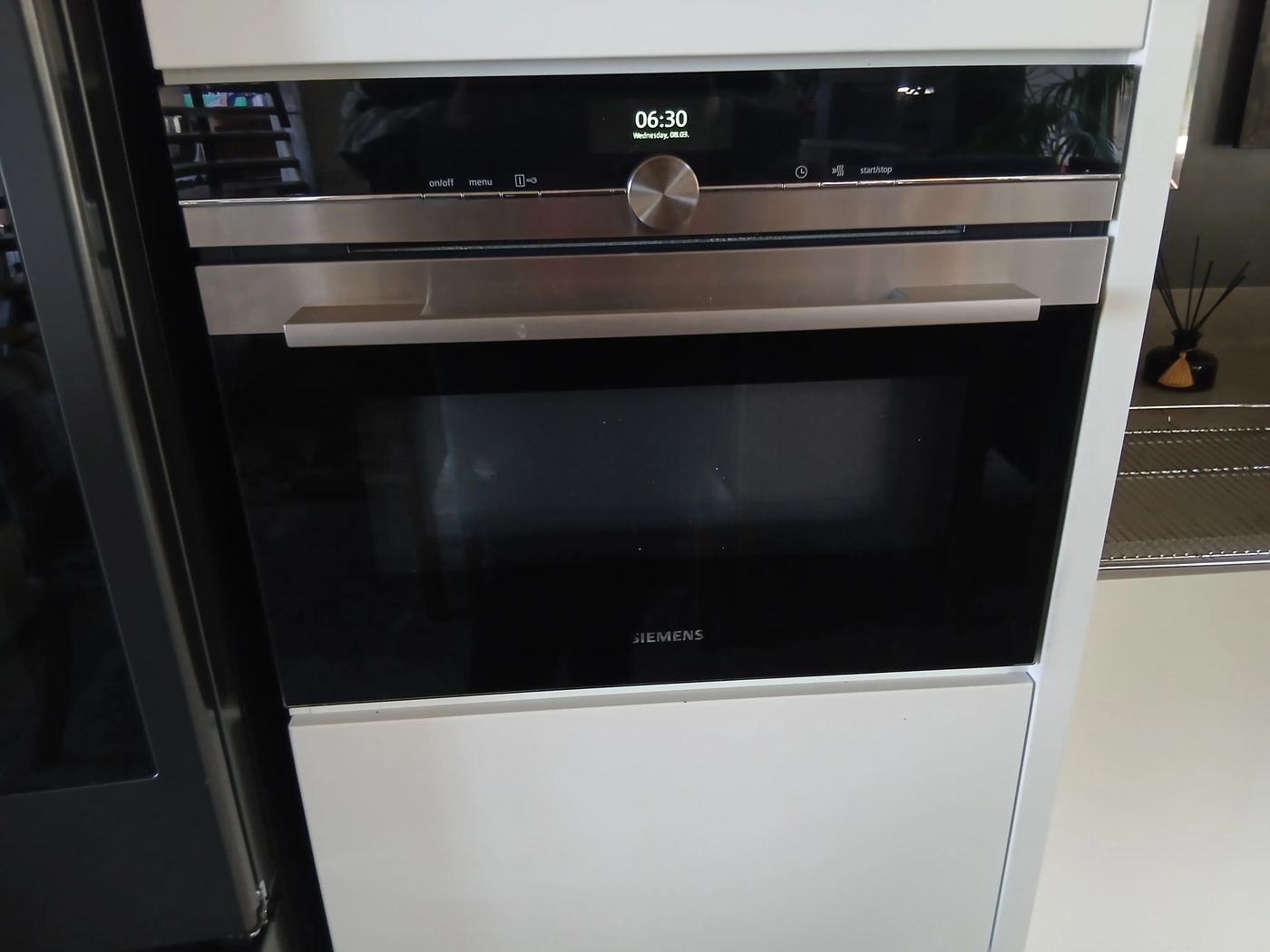 Siemens built-in combination oven and microwave installed in a modern Gauteng kitchen