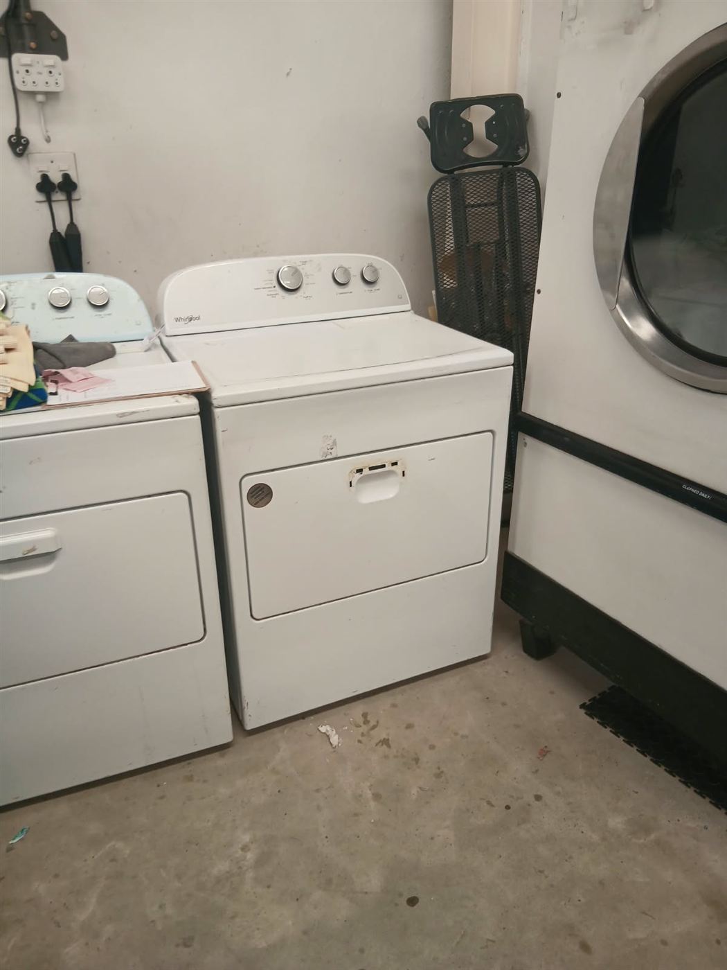 Whirlpool dryer serviced at a commercial laundromat in Fourways